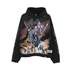 REPRESENT Iron Maiden Collaboration Graphic Oversized Hoodie Men BLACK T-Shirts
